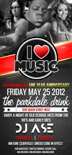 I LOVE MUSIC @TheParkdaleDrink